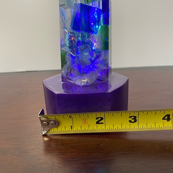 Lighted Crystal Tower with Blue Crystal Orb - Picture 7 of 8